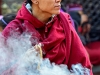 Monk with prayer beads