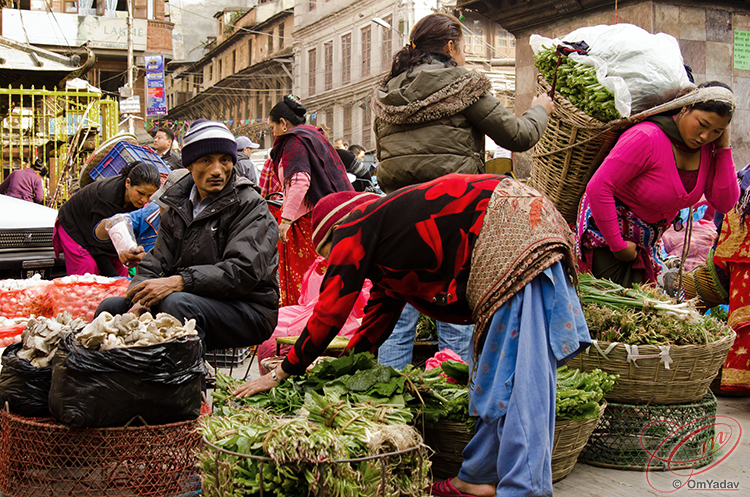 Vegetable sellers at Ason