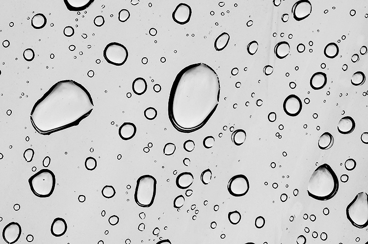 Water Drop on a Plastic