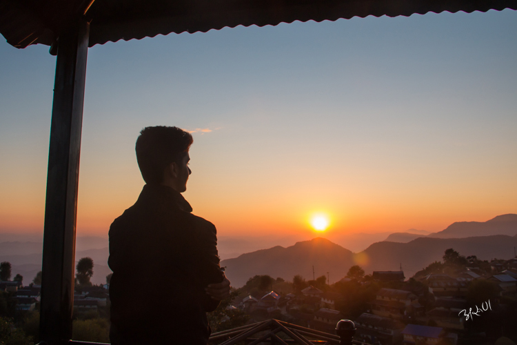 Me watching the sunset over GhaleGaun