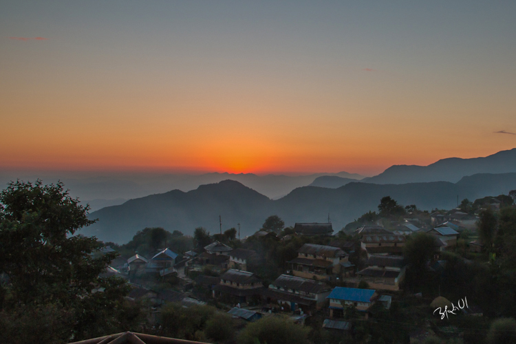 Sunset Halo seen shortly after sunset over the village.